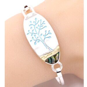 Wine Onion Matt Tree Hook Turquoise Abalone Bracelet